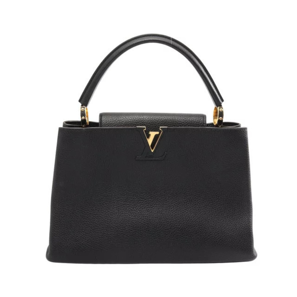 Louis Vuitton Capucines Parnassa Noir Black Handbag Leather Black